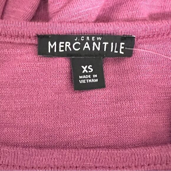 NWT J. Crew Mercantile Slub Knit Long Sleeve Top Blouse Silky Hem XS Rose Mauve - Picture 7 of 10